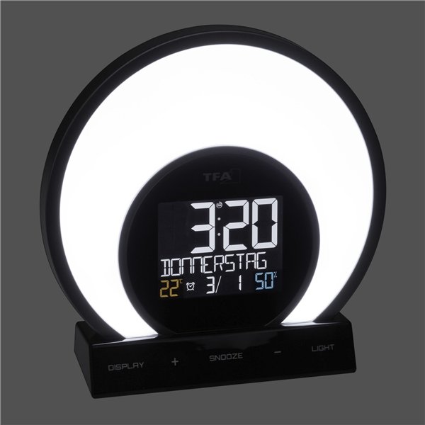 TFA 60.2026.01 SOLUNA Sveglia luminosa con cambio col.