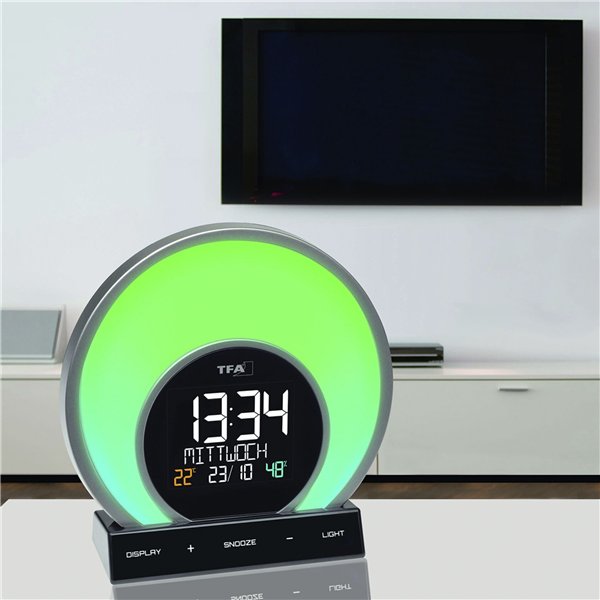 TFA 60.2026.01 SOLUNA Sveglia luminosa con cambio col.