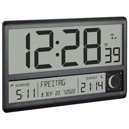 TFA 60.4524.01 nero orologio XL radioc. digitale