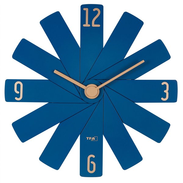 TFA Clock in the box blu orologio da parete