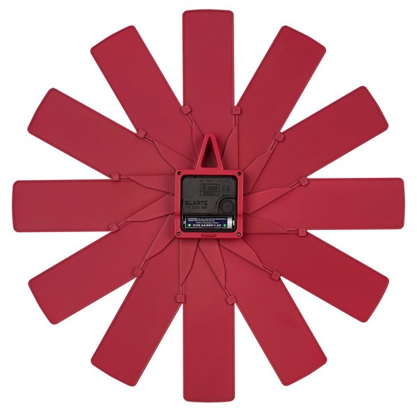 TFA Clock in the box rosso orologio da parete