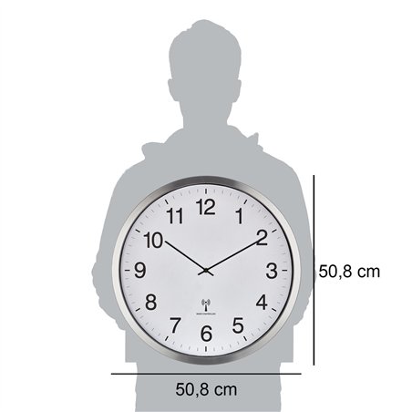 TFA 60.3548.02 orologio da parete radioc. XXL