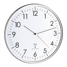 TFA 60.3514 bianco/argento orologio analog.radioc.da parete