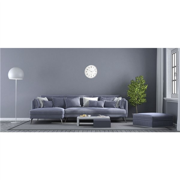 TFA 60.3514 bianco/argento orologio analog.radioc.da parete