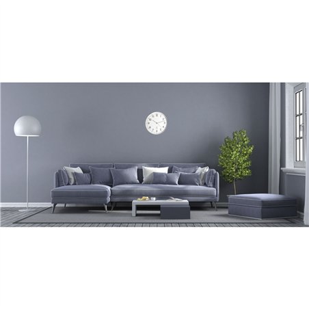 TFA 60.3514 bianco/argento orologio analog.radioc.da parete