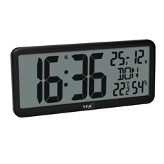 TFA 60.4525.01   schwarz Digitale Funkuhr mit Raumklima
