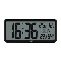 TFA 60.4525.01   schwarz Digitale Funkuhr mit Raumklima 2