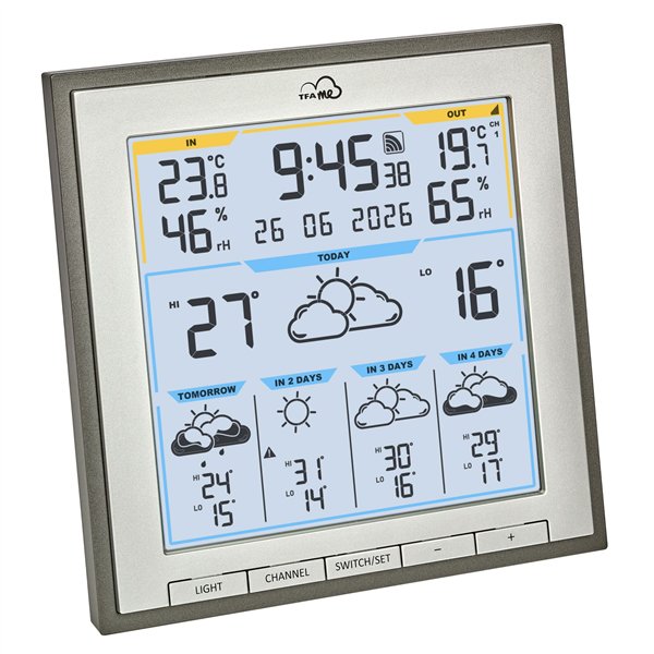 TFA TFA.me 35.8105.10   ID-08 WLAN Funk-Wetterstation     grau