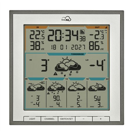 TFA TFA.me 35.8105.10   ID-08 WLAN Funk-Wetterstation     grau