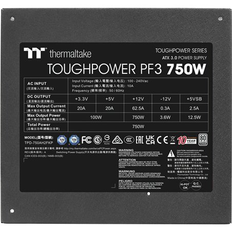 Thermaltake Toughpower PF3 750W Gen 5