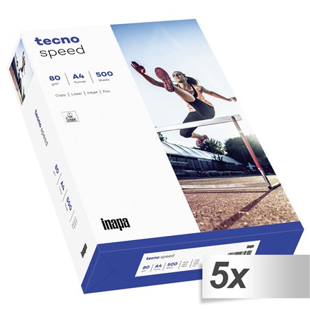5x 500 fogli tecno speed A 4 80 g carta universale bianco
