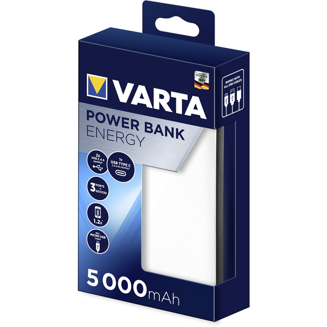 1x2 Varta Rechargeable Accu AA Ready2Use NiMH 2100 mAh Mignon