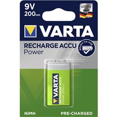 1 Varta ricaric. Accu Power 9V 200 mAh