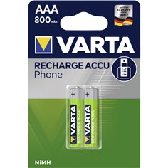 1x2 Varta Akku Professional Accu NiMH 800 mAh AAA Phone Power