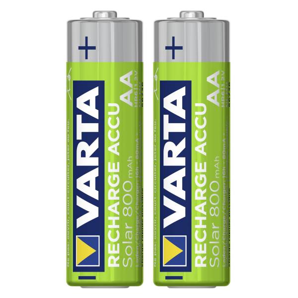 1x2 Varta batteria Solare AA NiMH 800 mAh Mignon