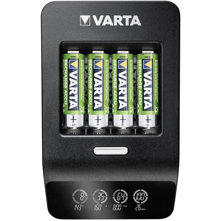 Varta LCD Ultra Fast Charger+ incl. 4 Akkus 2100 mAh AA + 12V