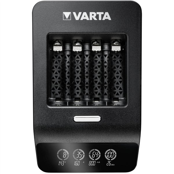 Varta LCD Ultra Fast Charger+ incl. 4 Akkus 2100 mAh AA + 12V