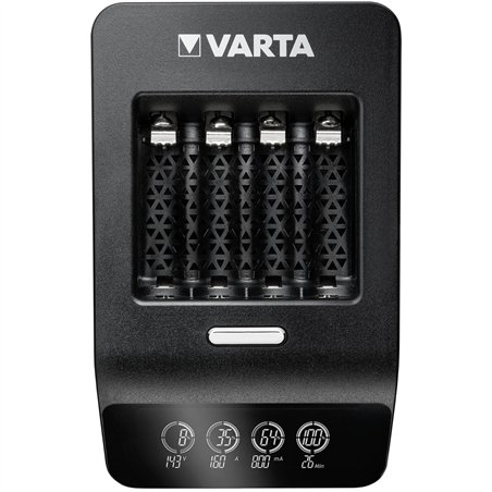 Varta LCD Ultra Fast Charger+ incl. 4 Akkus 2100 mAh AA + 12V