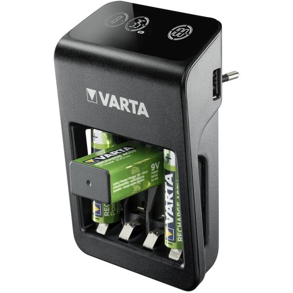 Varta LCD Pug Charger+ incl. 4 batteria 2100 mAh AA