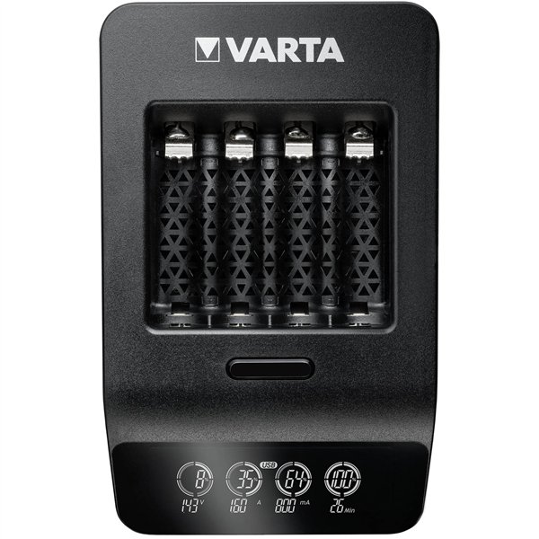 Varta LCD Smart Charger+ con 4 batterie 2100 mAh AA