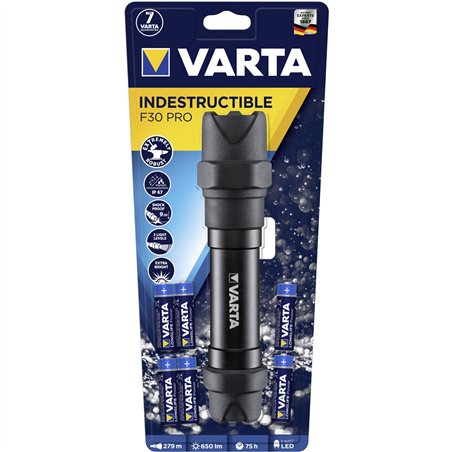 Varta Indestructible F30 Pro 6 Watt LED alluminio 650 lumen