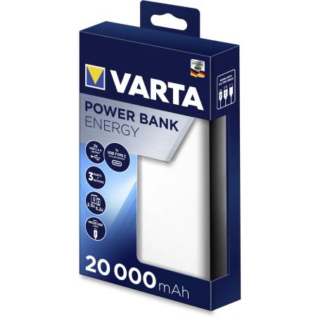 Varta Power Bank Energy 20000 20.000mAh, 2xUSB A, 1xUSB C