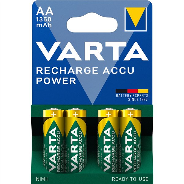 1x4 Varta RECHARGE ACCU Power 1350 mAH AA Mignon NiMH