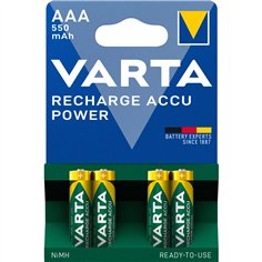 1x4 Varta RECHARGE ACCU Power 550 mAH AAA Micro NiMH