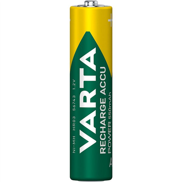 1x4 Varta RECHARGE ACCU Power 550 mAH AAA Micro NiMH