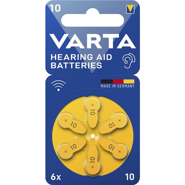 1x6 Varta Hearing Aid Batter. 10 batt. app. acustici 24610101416