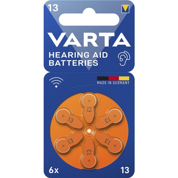 1x6 Varta Hearing Aid Batter. 13 batt. app. acustici 24606101416