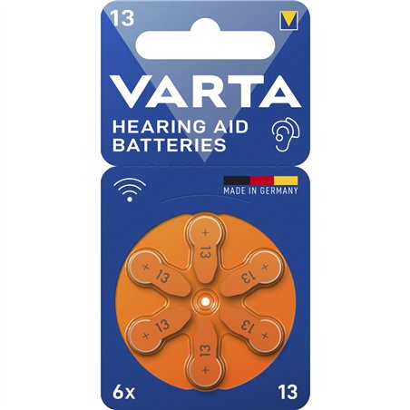 1x6 Varta Hearing Aid Batter. 13 batt. app. acustici 24606101416