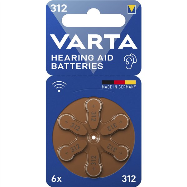 1x6 Varta Hearing Aid Batter.312 batt. app. acustici 24607101416