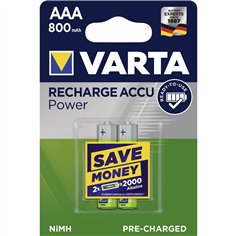 10x2 Varta Rechargeble Accu NiMH 800 mAh Micro VPE Inner Box