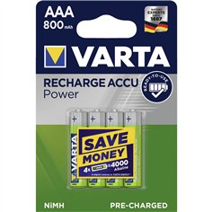 10x4 Varta ricaricab. batt. NiMh 800 mAh Micro VPE