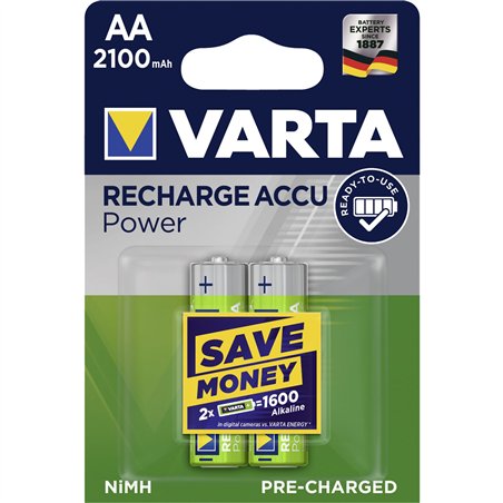 100x2 Varta ricaricab. batt. NiMh 2100 mAh Mignon VPE