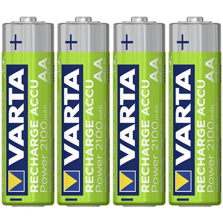 10x4 Varta ricaricab. batt. NiMh 2100 mAh Mignon VPE