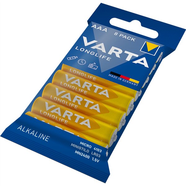 10x1 Varta ricaricab. batt. NiMh 200 mAh 9V-Block VPE