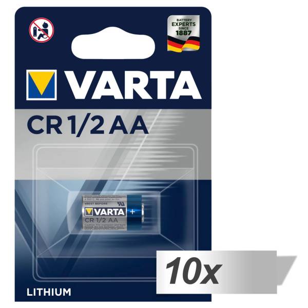 1x10 Varta Lithium CR 1/2 AA 700mAh 3V