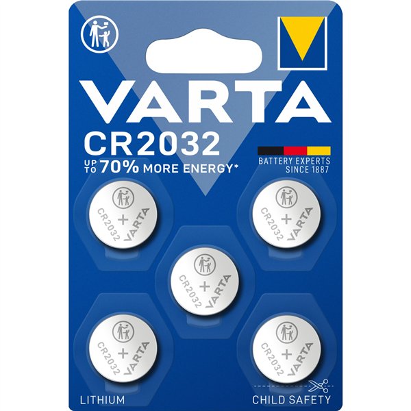 1x5 Varta electronic CR 2032 batterie bott.lit. 06032 101 415