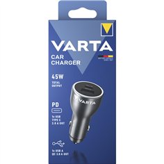 Varta caric. auto 45 Watt Output 1xUSB A / 1xUSB-C PD 57933101111 2