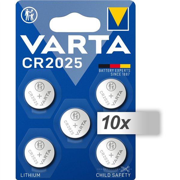 10x5 Varta electronic CR 2025 batteria bott.lit. 06025 101 415