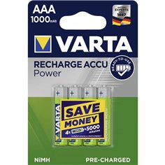 1x4 Varta Rechargeable Accu AAA Ready2Use NiMH 1000 mAh Micro