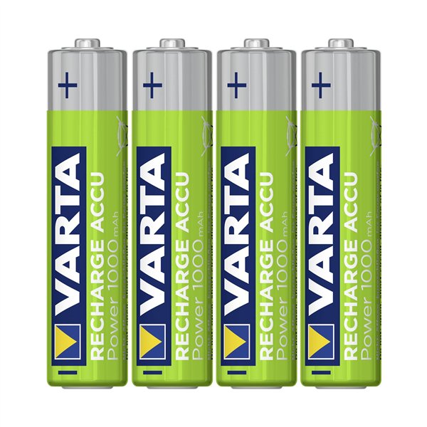 1x4 Varta Rechargeable Accu AAA Ready2Use NiMH 1000 mAh Micro
