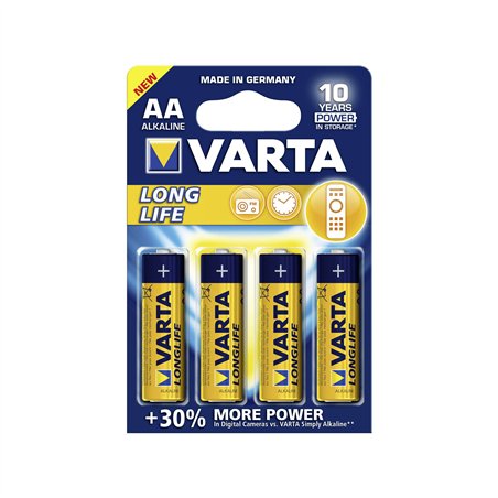 1x4 Varta Longlife Extra Mignon AA LR 6