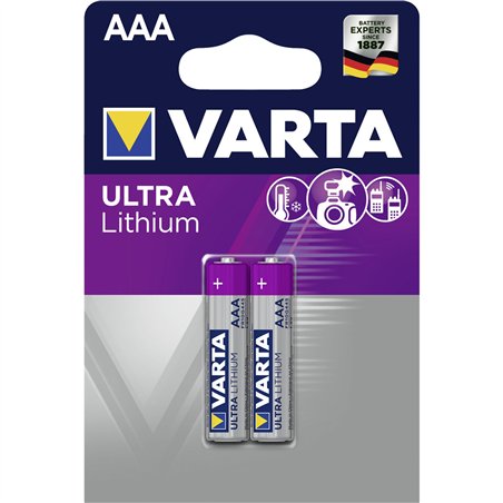 1x2 Varta Lithium Micro AAA LR 03