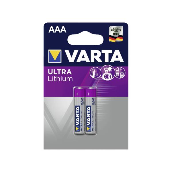 1x2 Varta Lithium Micro AAA LR 03
