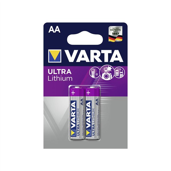 1x2 Varta Lithium Mignon AA LR 6