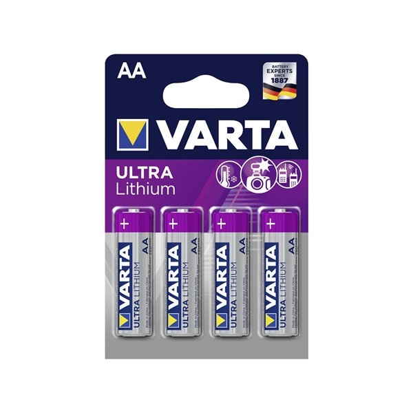 1x4 Varta Lithium Mignon AA LR 6