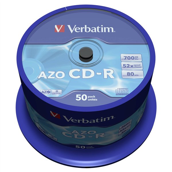1x50 Verbatim Data Life Plus CD-R 80, 52x Speed, Spindel